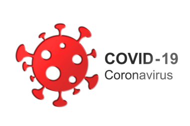 Coronavirus COVID-19 virüs sembolü. COVID-19. Simge. Coronavirüs salgını. Covid 'in önlenmesi. Küresel salgın alarmı. Covid-19 salgını. Görüntü