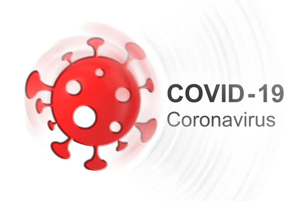 Coronavirus Covid 19病毒符号Covid 艾康科罗纳韦病毒的爆发预防Covid 全球大流行病警报 Covid 19爆发 说明1 — 图库照片