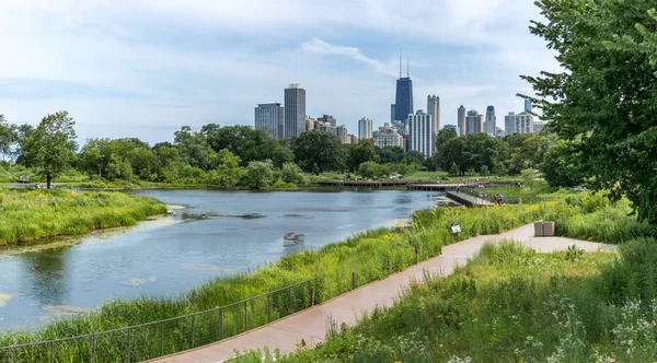 Λίμνη στο Lincoln park του Σικάγο — Φωτογραφία Αρχείου