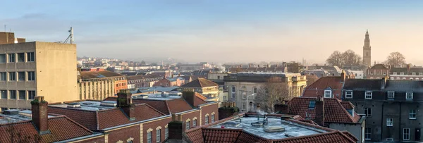 Bristol városkép és a skyline a hideg téli reggel — Stock Fotó