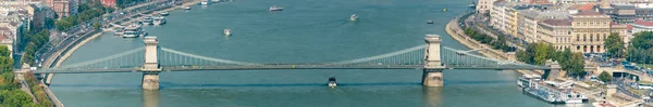 Panorma del Puente de las Cadenas, Budapest, Hungría — Foto de Stock