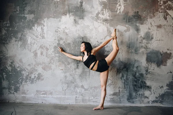 Een Gezonde Levensstijl Goede Voeding Sport Thuis Oefeningen Pers Stretching — Stockfoto