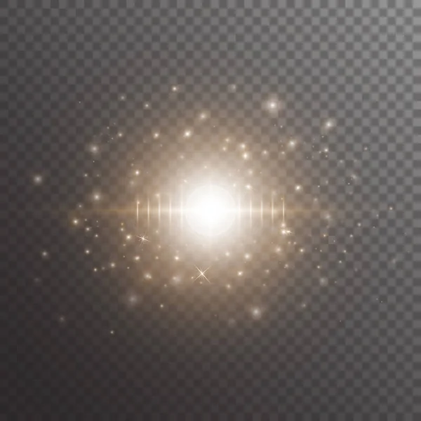 Bokeh arka plan ile yıldız ışık — Stok Vektör