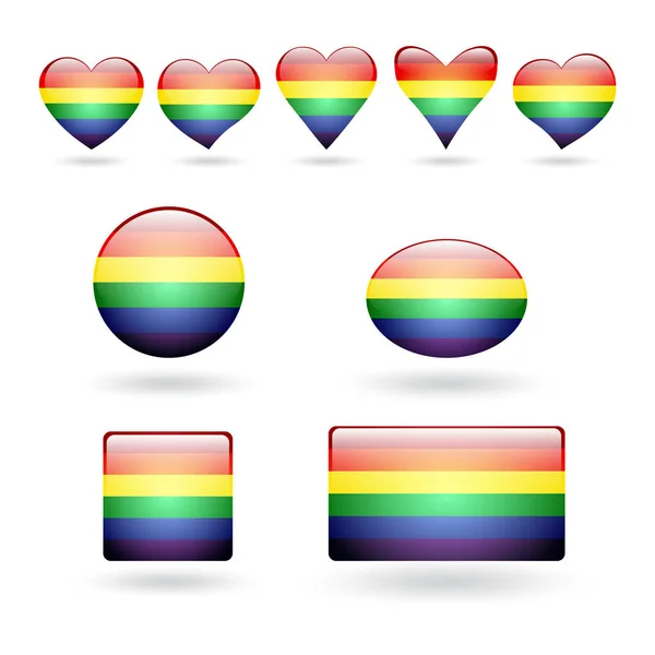 Ensemble de symboles LGBT — Image vectorielle