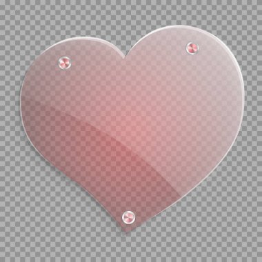 Kırmızı şeffaf kalp