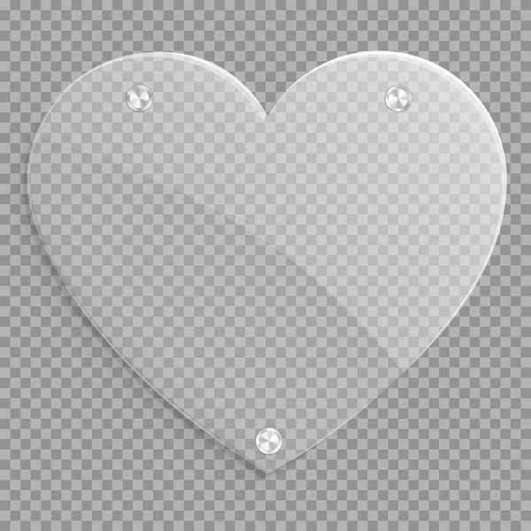 Икона стеклянного сердца — стоковый вектор