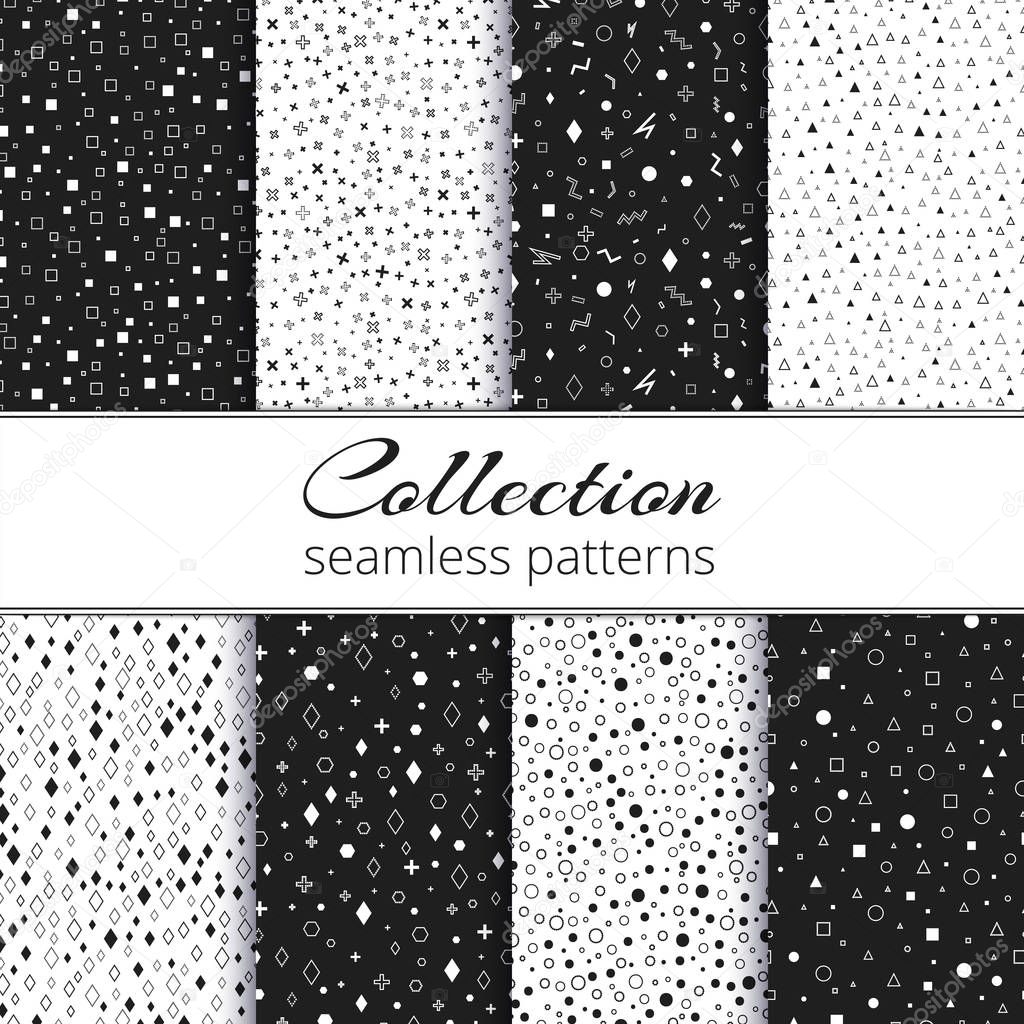 Black and white collection of backgrounds