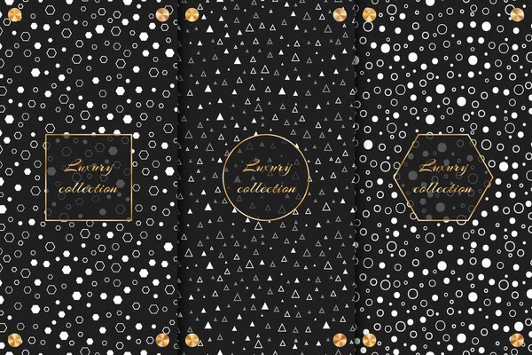 Роскошные фоны с геометрическим рисунком
