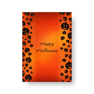 Cadılar Bayramı için kabak ile dikdörtgen broşür