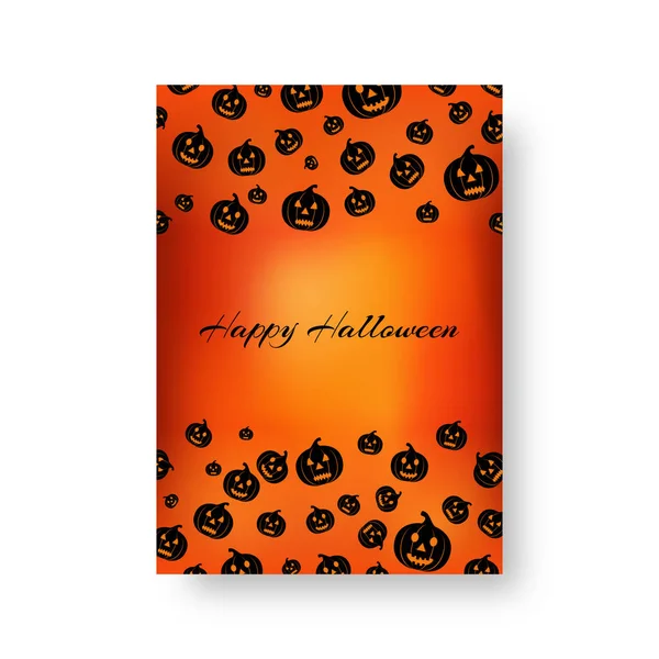 Téglalap alakú banner, a Halloween pumpkins-szal — Stock Vector