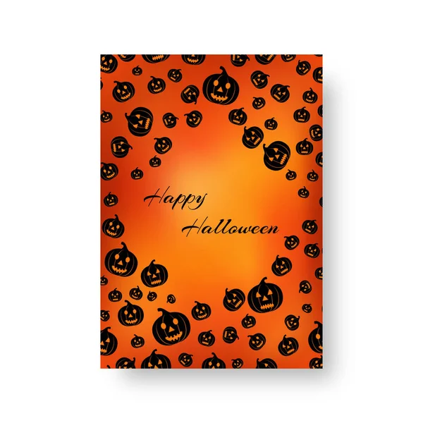 Cadılar Bayramı için kabak ile dikdörtgen tebrik kartı