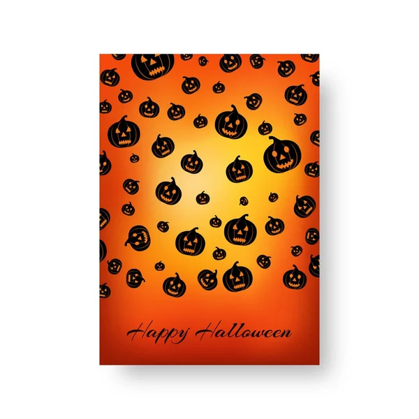 Cobertor retangular com abóboras para o Halloween — Vetor de Stock