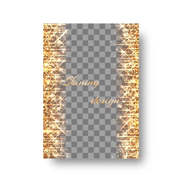 Яркие поздравительные открытки с золотыми блестками — стоковый вектор