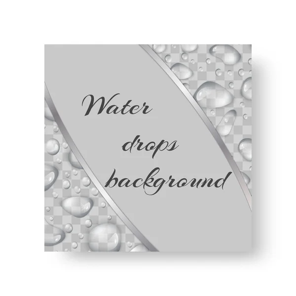 Brochure with drops of water — Stock Vector
