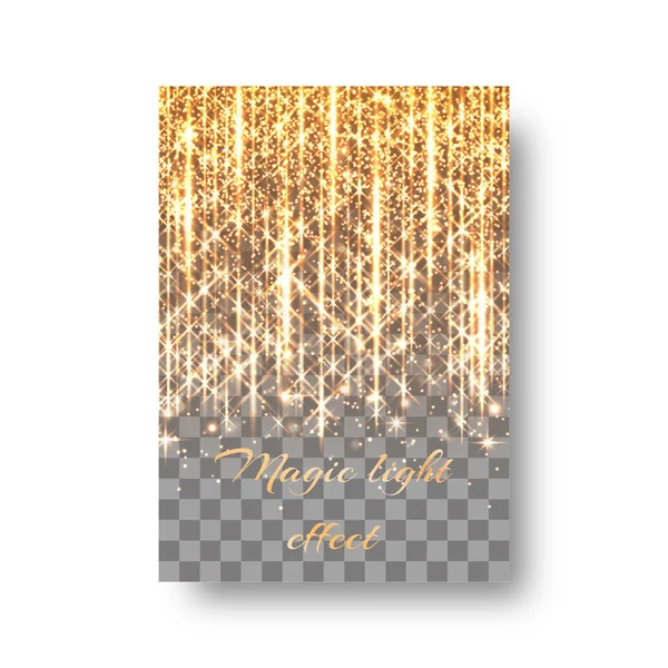 Nouvel An fond avec des rayons dorés — Image vectorielle