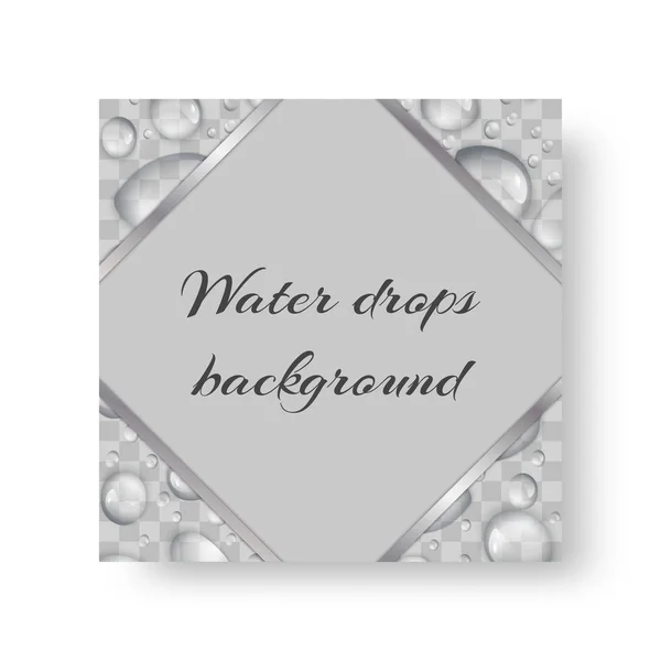 Postcard with drops of water — Stock Vector