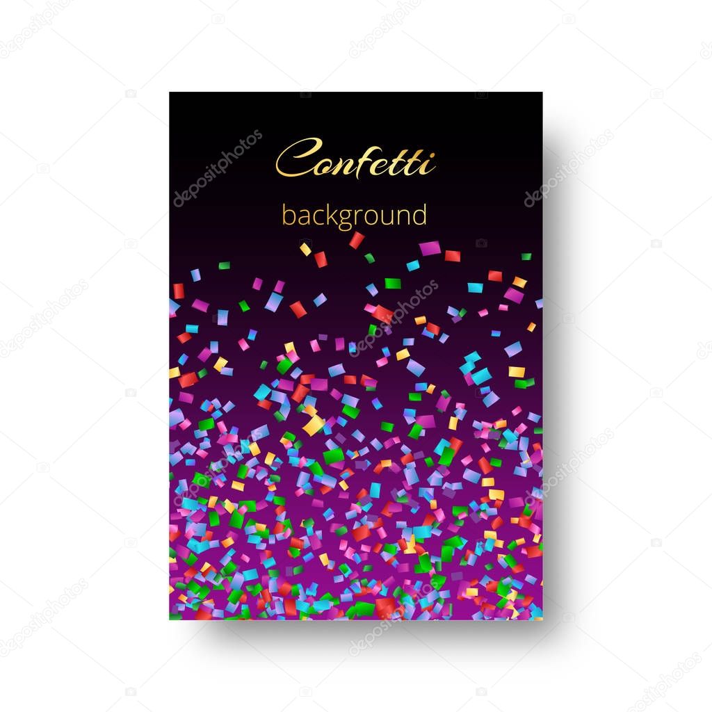Catalog cover design with confetti