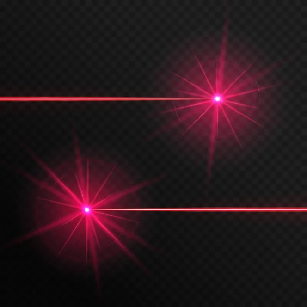 Deux faisceaux laser rouges — Image vectorielle