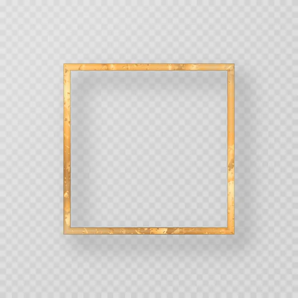 Грандж золота рамка з тіні — стоковий вектор