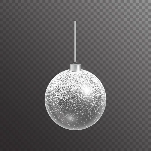 Boule de Noël avec étincelles — Image vectorielle