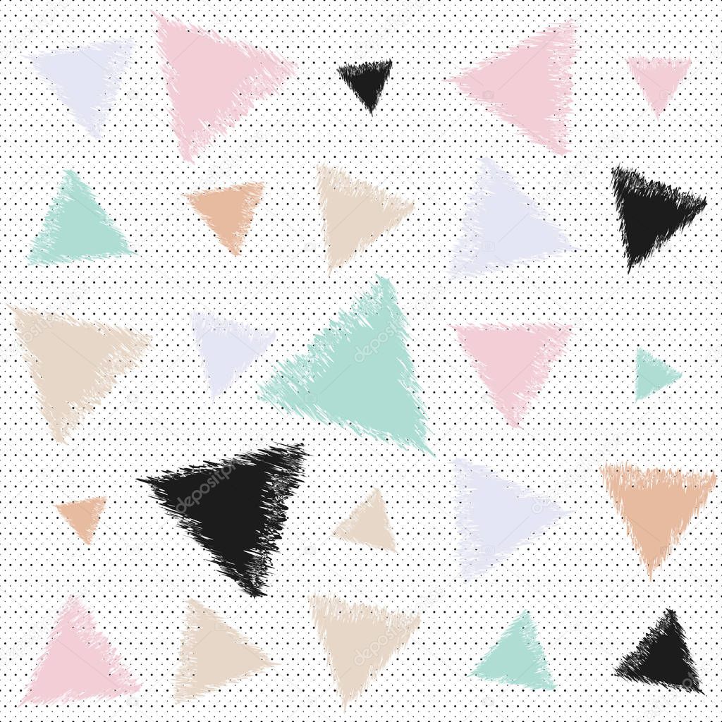 Pastel pattern with triangles