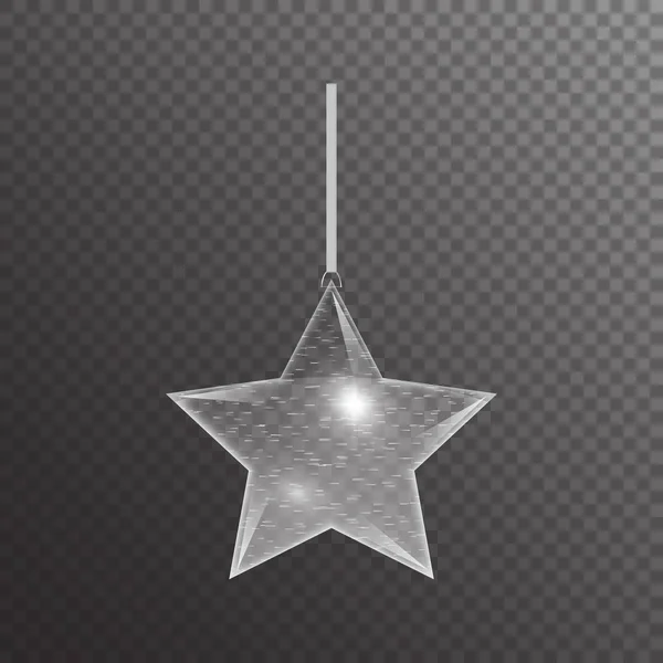 Akasztott karácsonyi csillag — Stock Vector