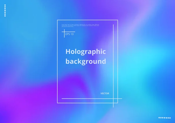 Farbenfroher Abstrakter Holografischer Hintergrund Zum Dekorieren Von Karten Visitenkarten Postern — Stockvektor