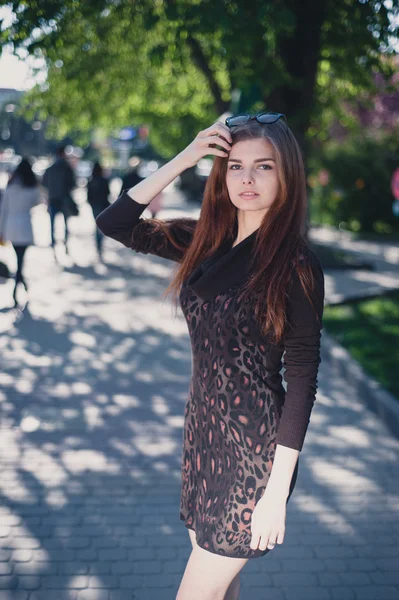 Lady for a walk — Stock Photo, Image