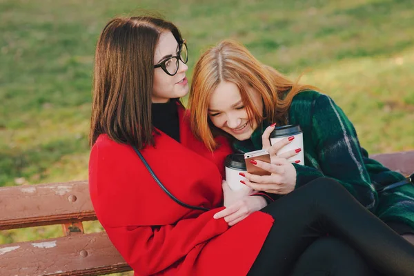 Dos chicas con gadget —  Fotos de Stock