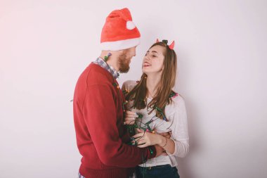 sevgi dolu çift Noel ağacı süsleme