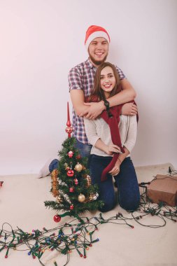 sevgi dolu çift Noel ağacı süsleme