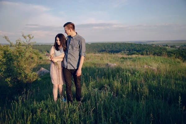 Couple on nature — Stock Photo, Image