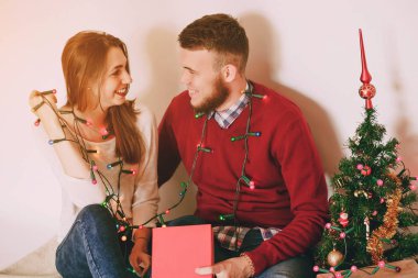 sevgi dolu çift Noel ağacı süsleme