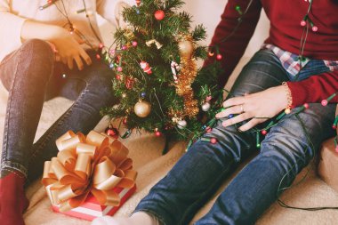 sevgi dolu çift Noel ağacı süsleme