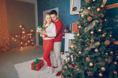 sevgi dolu çift Noel ağacı süsleme