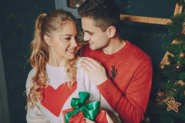 sevgi dolu çift Noel ağacı süsleme