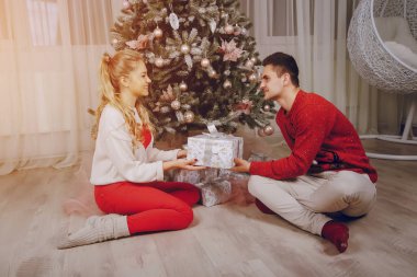 sevgi dolu çift Noel ağacı süsleme