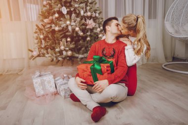 sevgi dolu çift Noel ağacı süsleme