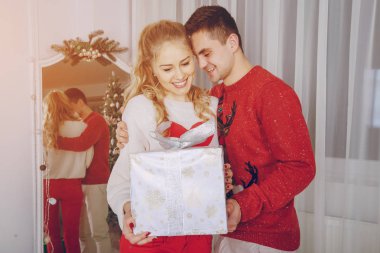 sevgi dolu çift Noel ağacı süsleme