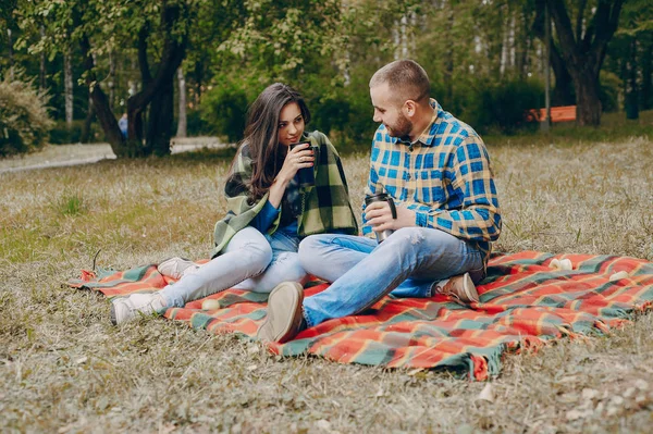 Love story venku — Stock fotografie