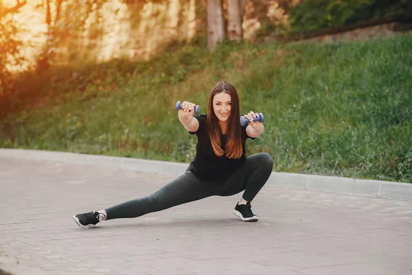 Fitness girl on a walk — Stock Photo, Image