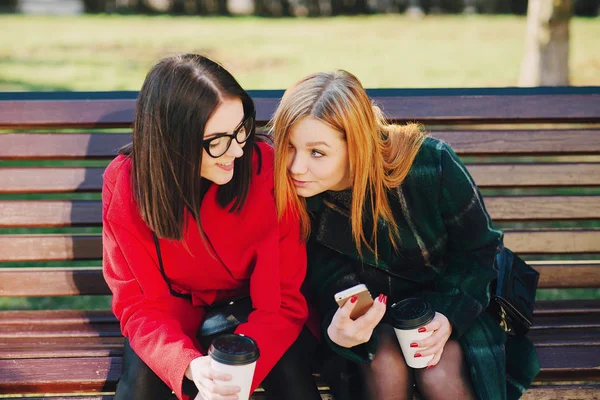 Dos chicas con gadget —  Fotos de Stock