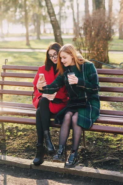 Dos chicas con gadget —  Fotos de Stock