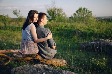 doğa üzerinde çift