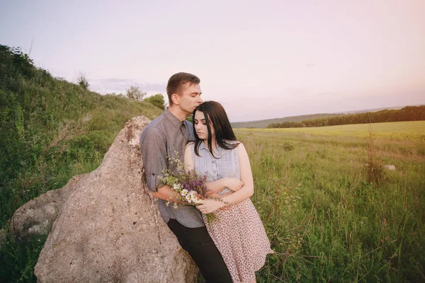 Couple on nature — Stock Photo, Image