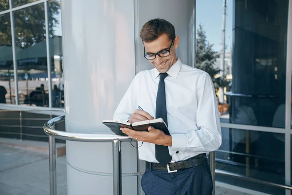 businessman with notebook