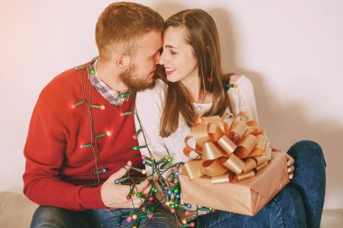 sevgi dolu çift Noel ağacı süsleme