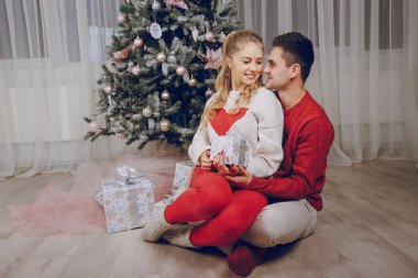 sevgi dolu çift Noel ağacı süsleme