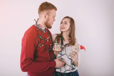 sevgi dolu çift Noel ağacı süsleme