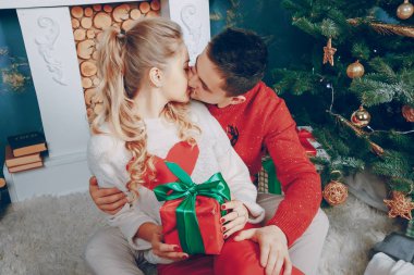 sevgi dolu çift Noel ağacı süsleme